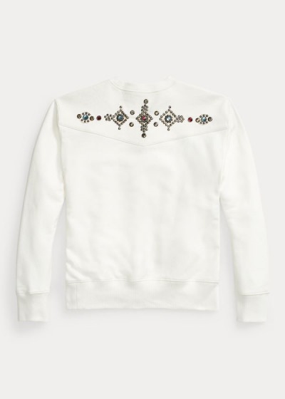 Women's Polo Ralph Lauren Studded Fleece Sweatshirt | 163790ADG